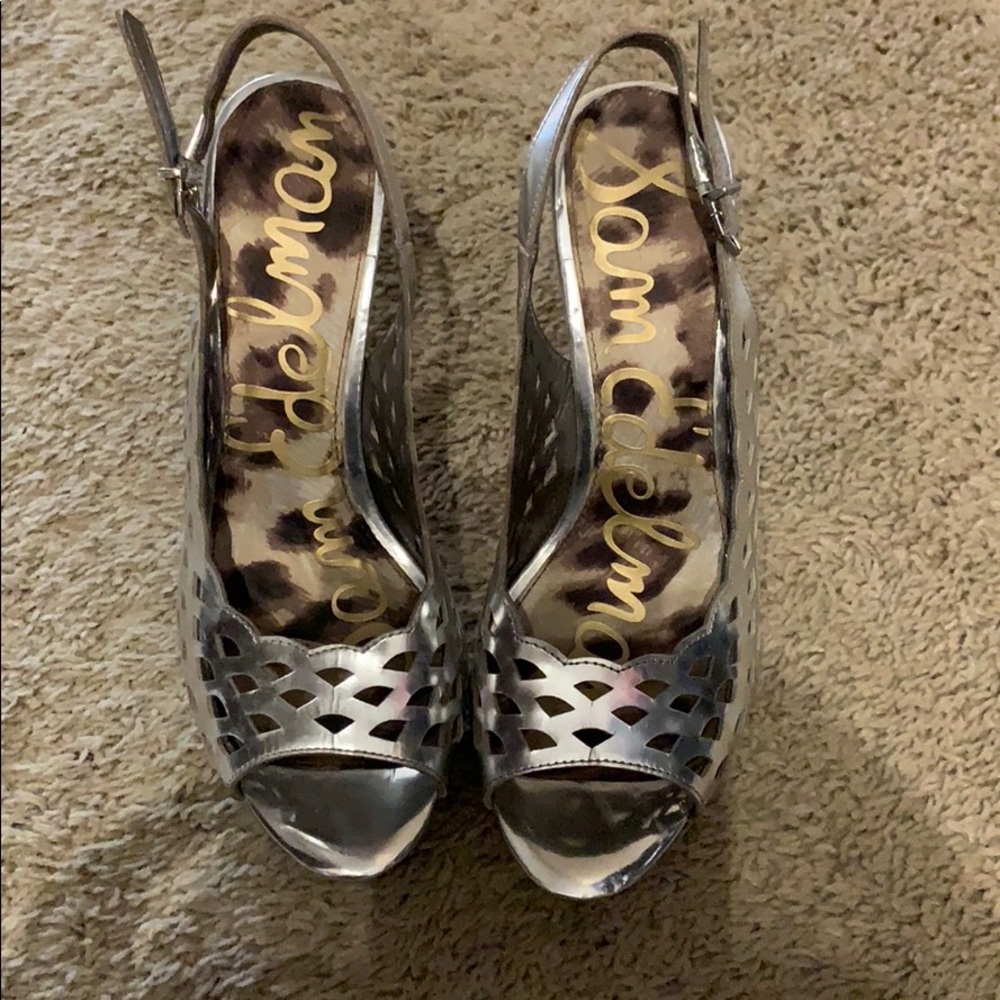 Sam Edelman Silver Platform Sandal - image 1